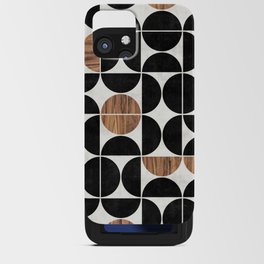 Mid-Century Modern Pattern No.1 - Concrete and Wood iPhone Card Case