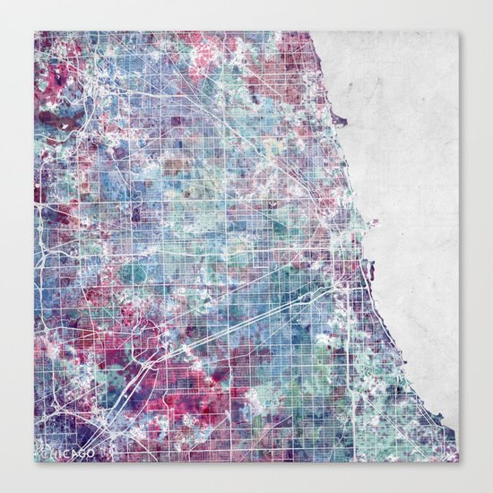 Chicago map Canvas Print