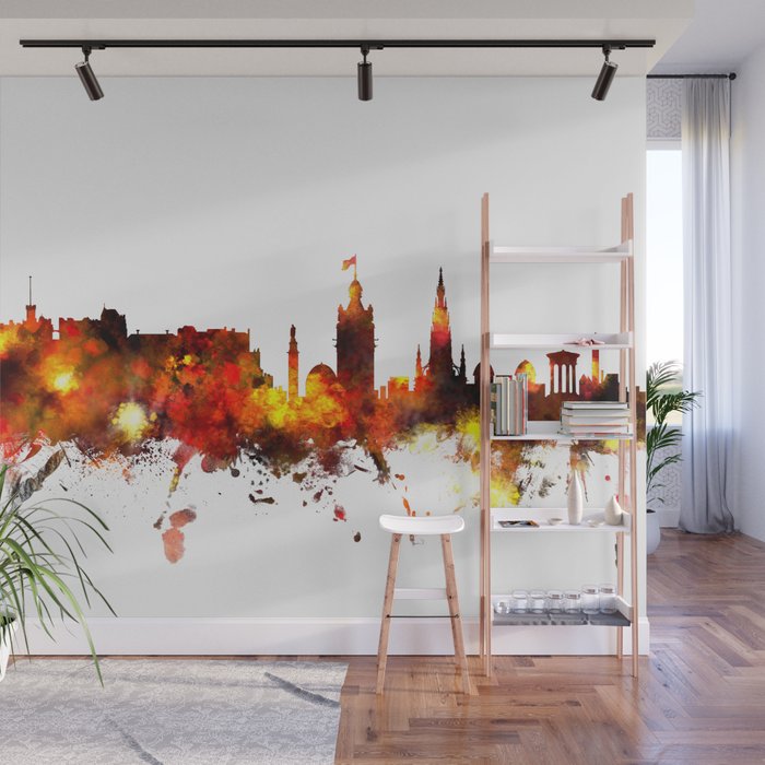 Edinburgh Scotland Skyline Wall Mural by artPause Michael Tompsett