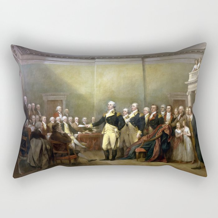 General Washington Resigning His Commission Rectangular Pillow