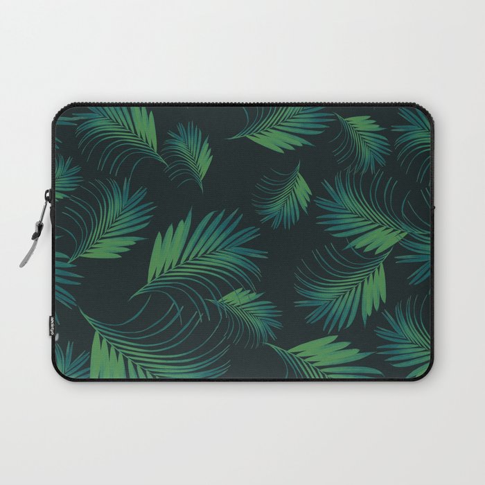 Tropical Night Palms Pattern #1 #tropical #decor #art #society6 Laptop Sleeve
