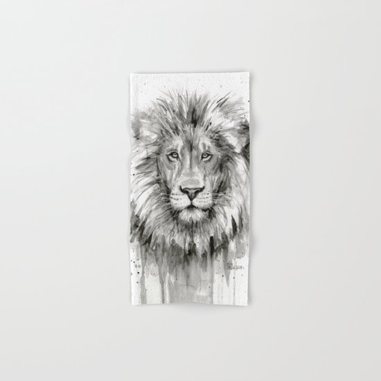 Lion Watercolor Animal Hand & Bath Towel