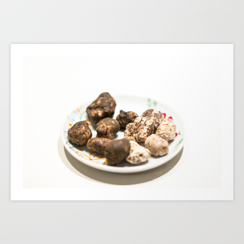 Tartufo Bianco E Nero White And Black Mushrooms Truffle Art Print By Jbdesignphoto Society6