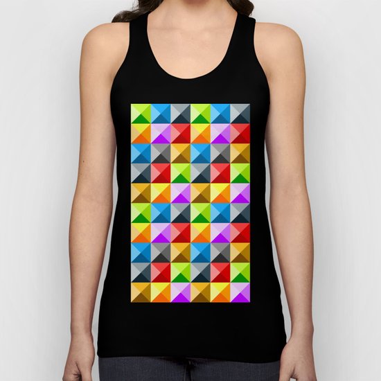 Colorful quarter square triangle pattern Unisex Tank Top