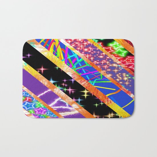 Crazy bright colours Bath Mat