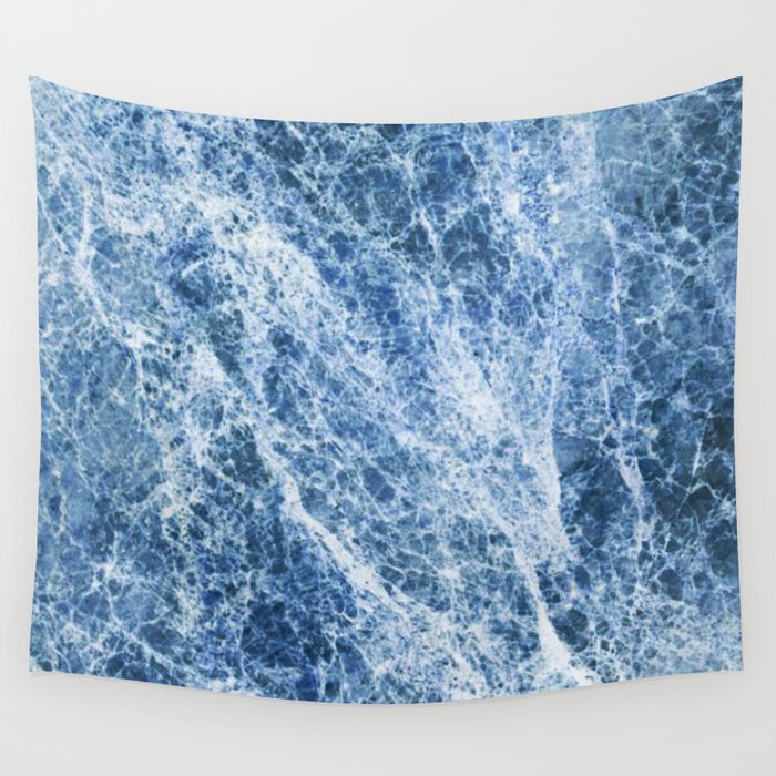 Cracked Blue Stone Wall Tapestry