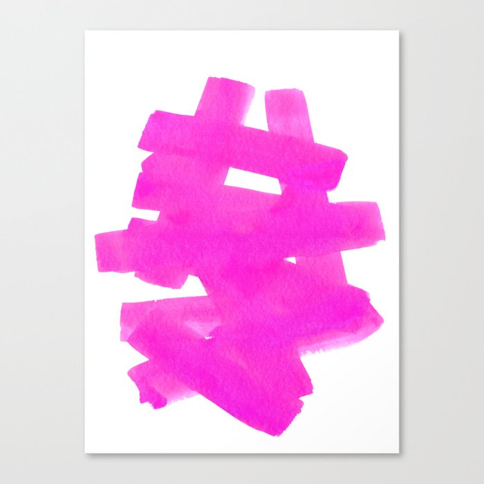 Superwatercolor Pink Canvas Print