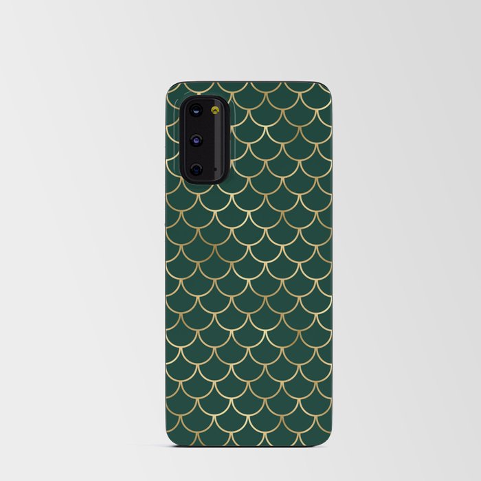 Gold Green Scales Pattern Android Card Case