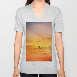 sunset balance V Neck T Shirt