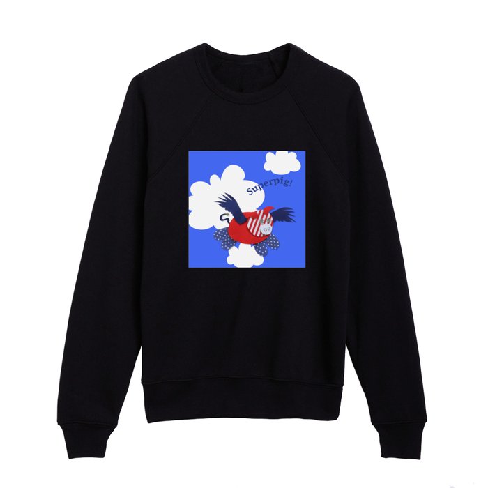 super flying pig USA Kids Crewneck