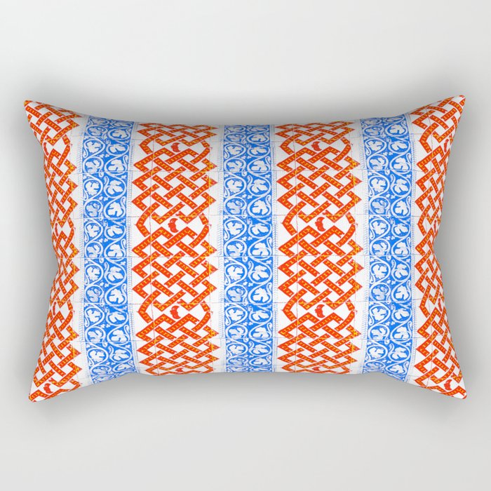 Spanish Azulejos Design Rectangular Pillow