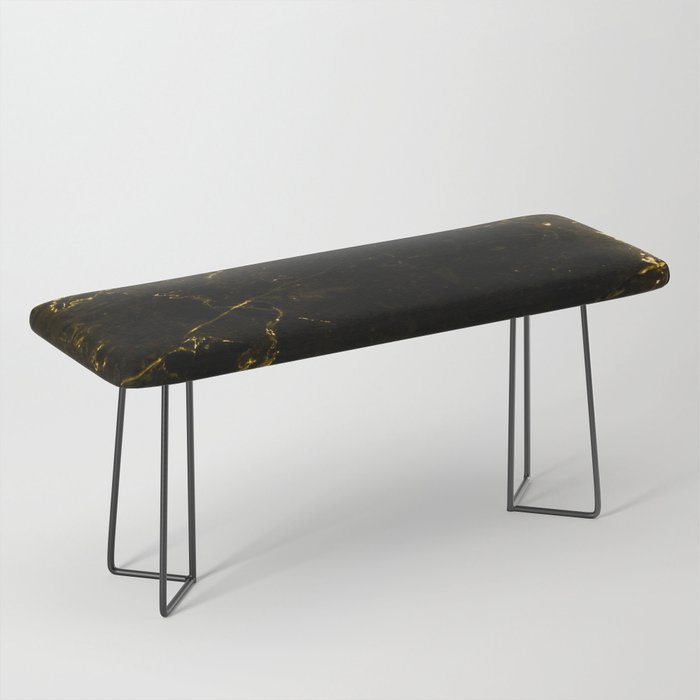 Black Gold Marble Bench