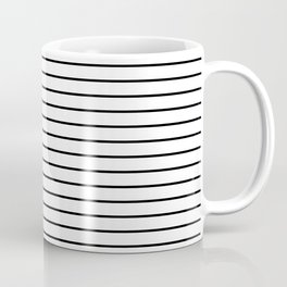 Minimalist Line Stripes Black And White Stripe Lines Coffee Mug