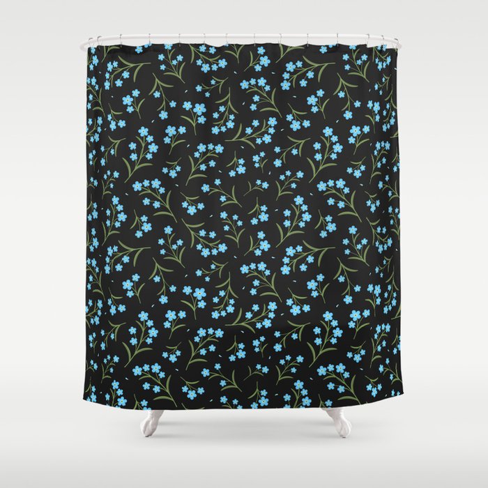 Forget-Me-Nots pattern Shower Curtain