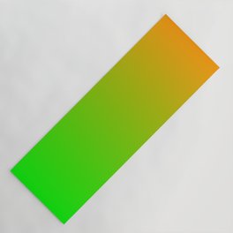 Neon Green & Orange Gradient larger Yoga Mat