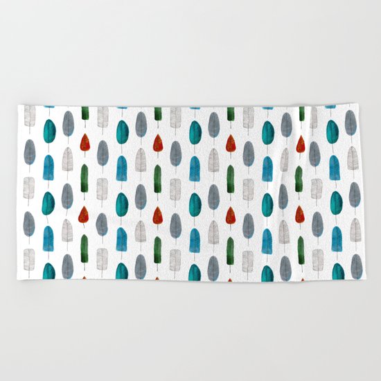 Leafs pattern Beach Towel