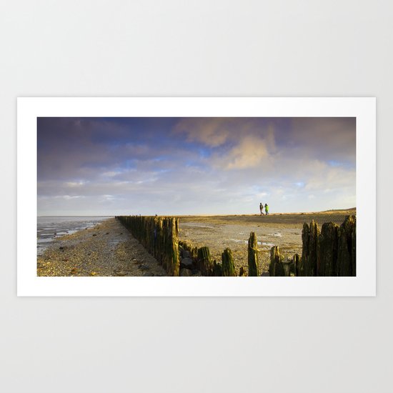 Walk to the sea Art Print