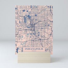 Istanbul vintage city map Mini Art Print