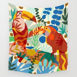 'Toucan' of My Love #wildlife #illustration Wall Tapestry | Botanical, Forest, Wildlife, Illustration, Toucan, Plants, Tropical, Nature, Bohemian, Boho 