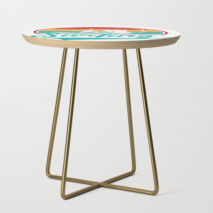 Happy Holiday Surfing Vintage Retro Side Table