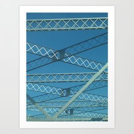 Old Tappan Zee Bridge over the Hudson River in Tarrytown New York Art Print
