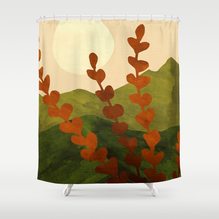 Oahu Morning Impressionist Landscape Painting Shower Curtain