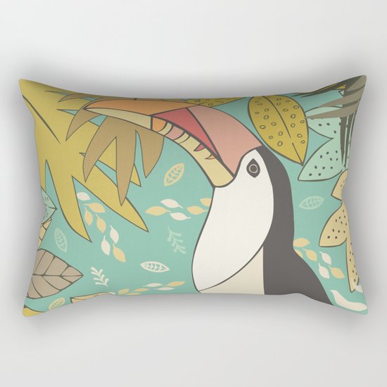 Forest Toucan Rectangular Pillow