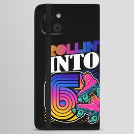 I'm Turning 6 Roller Skating Girl Rolling 6 Years iPhone Wallet Case