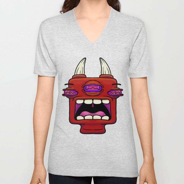 Blockhead V Neck T Shirt