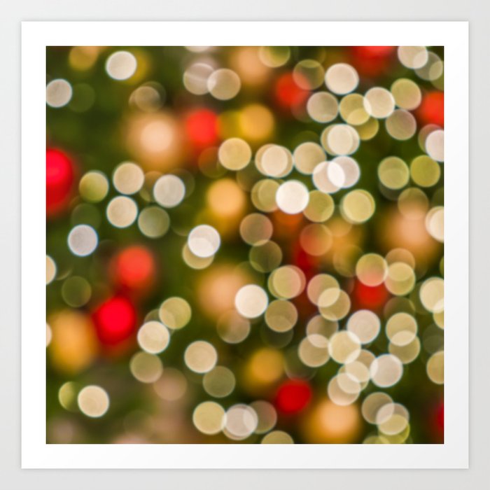 Christmas Photography - Blurred Christmas Lights Art Print