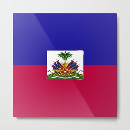Haiti flag emblem Metal Print
