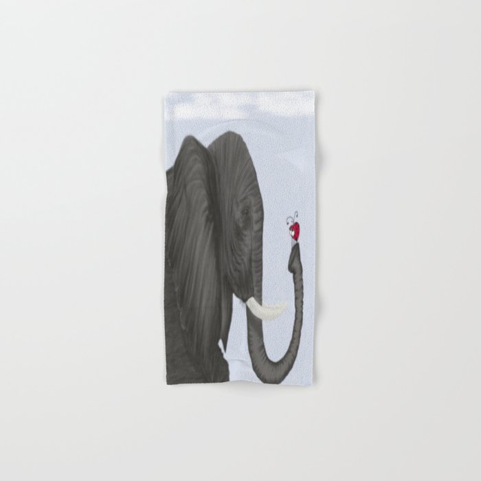 Bertha The Elephant And Her Visitor Hand & Bath Towel