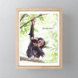 Small Boss Chimp Framed Mini Art Print