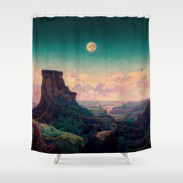 Moonlight Grand Canyon II Shower Curtain