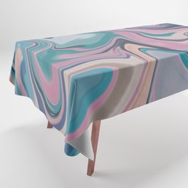 Purple and teal liquify marble Tablecloth