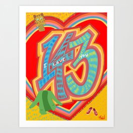 143 - I Love You Neighbor - Mister Rogers Neighborhood Inspired Art Print