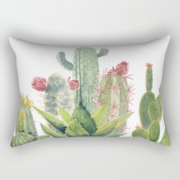 Cactus Watercolor Rectangular Pillow