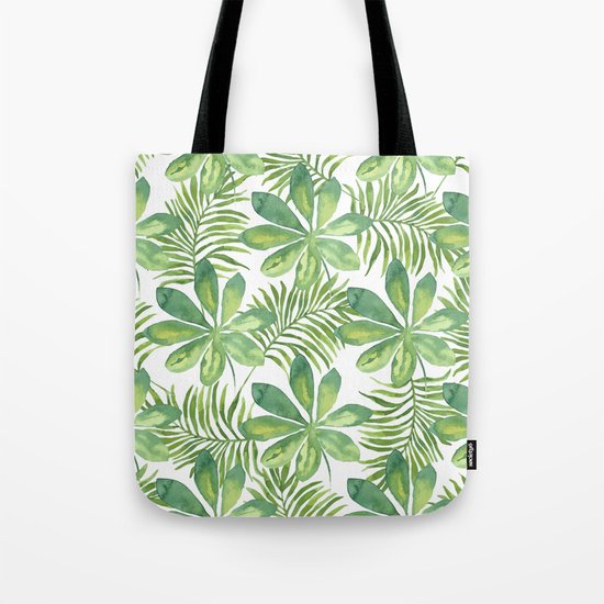 Tropical Branches Pattern 01 Tote Bag