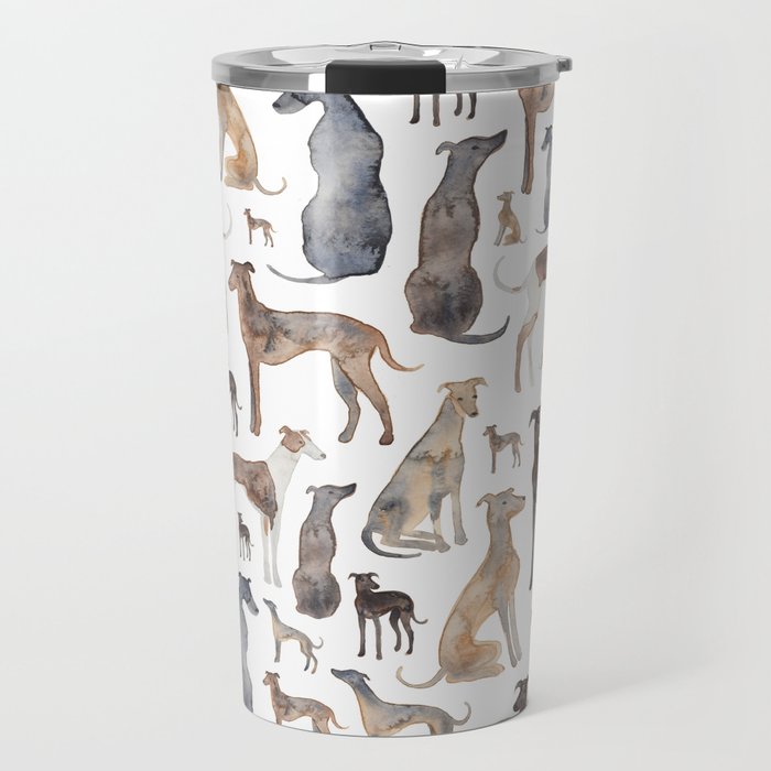Greyhounds and Whippets Travel Mug