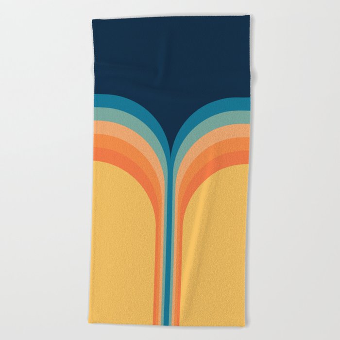 Retro style double arch decoration Beach Towel