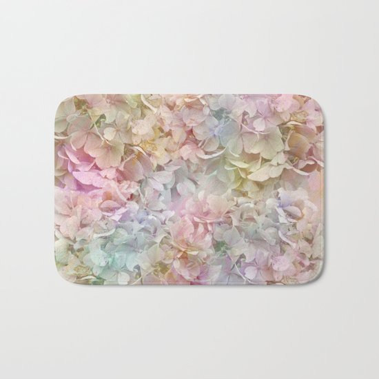 Pastel Hydrangeas Bath Mat