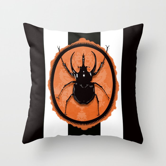 Juicy Beetle - Halloween Throw Pillow