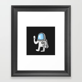 Cute Little Astronaut Framed Art Print