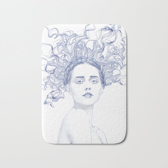 Blue Summer Bath Mat