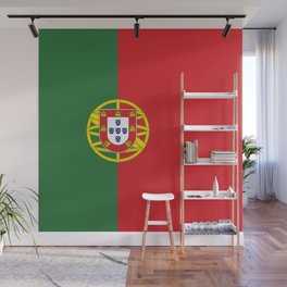 Portugal Flag Print Portuguese Country Pride Patriotic Pattern Wall Mural