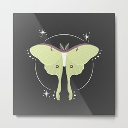 Luna Moth Magic Metal Print