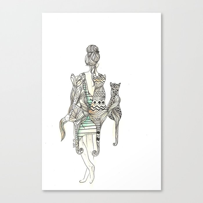 animalia cat Canvas Print
