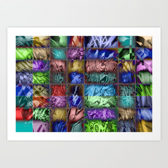 chaos ordered in boxes Art Print