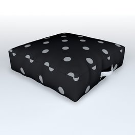 Steely Gray - polka 7 Outdoor Floor Cushion