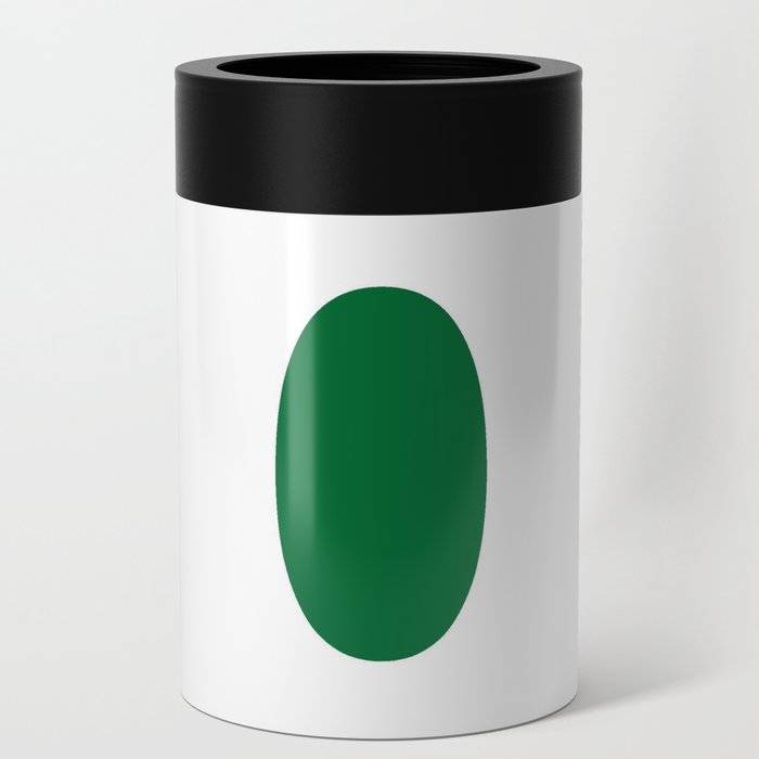 O (White & Olive Letter) Can Cooler